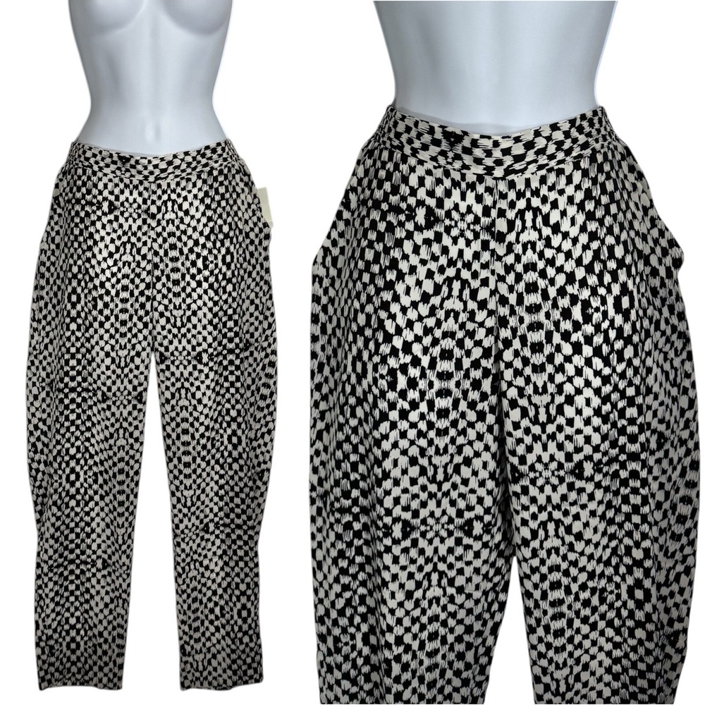 NEW Sam Edelman Dreamer Printed Pants Size XS Silky Pull On Flowy Boho Geometric